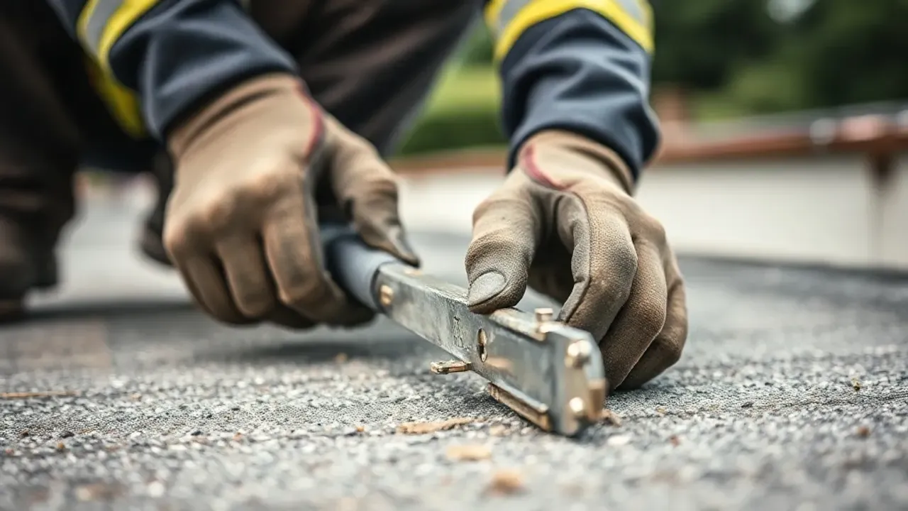Equipment used for Chelmsford flat-roofing projects, photographed close up